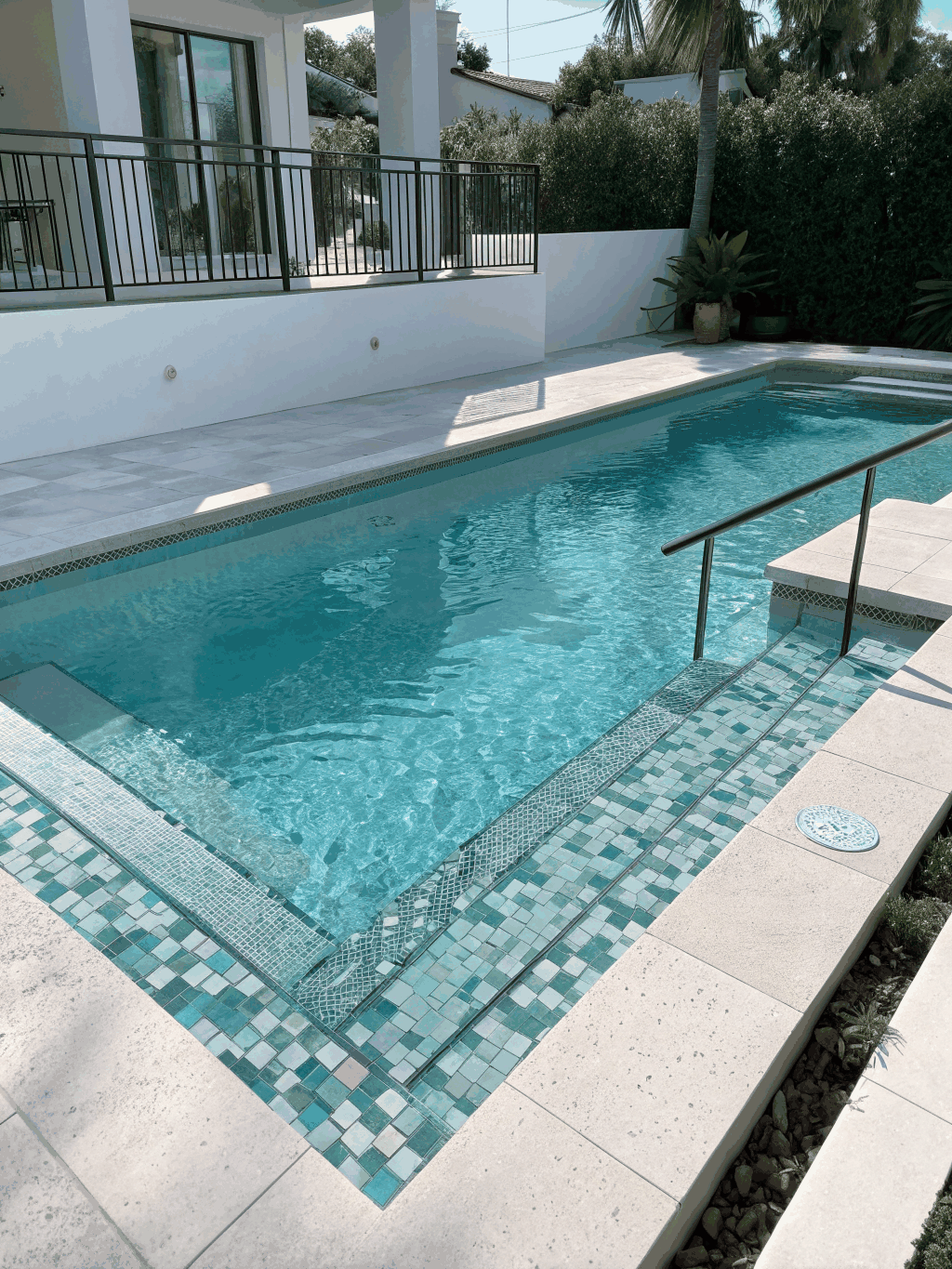 Precision pool renovation site with structural reinforcement