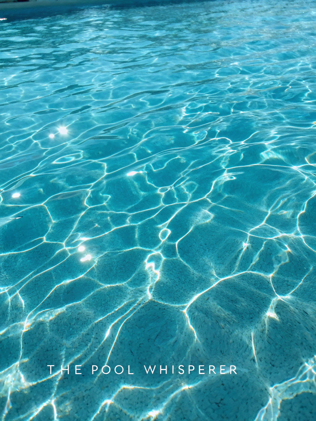 Crystal clear pool water after treatment
