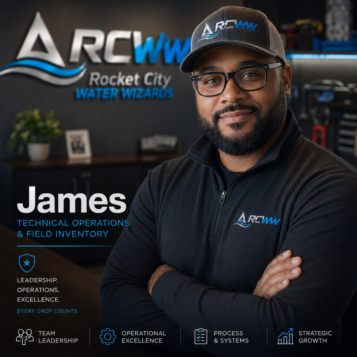 James, Technical Operations and Field Inventory, Rocket City Water Wizards